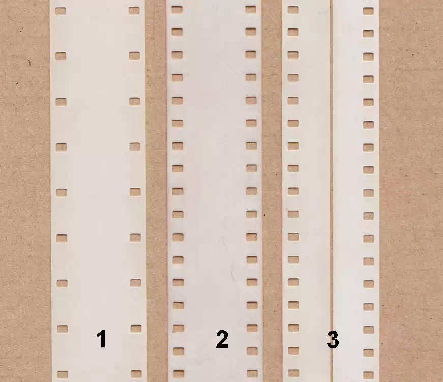 Film 16mm double perforation avant découpe en 8mm